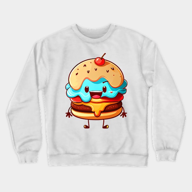 Cute burger character Crewneck Sweatshirt by ramith-concept